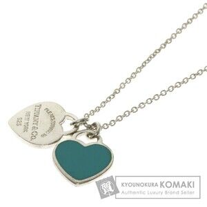 Tiffany Return to Tiffany Double Heart Necklace Silver